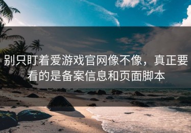 别只盯着爱游戏官网像不像，真正要看的是备案信息和页面脚本